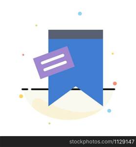 Mark, Tag, Sign, Text Abstract Flat Color Icon Template