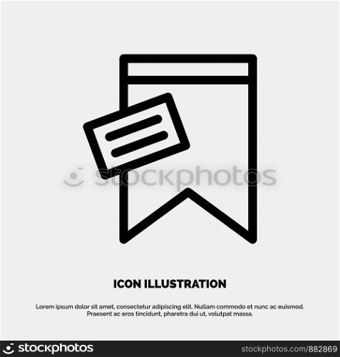 Mark, Tag, Sign, Text Line Icon Vector