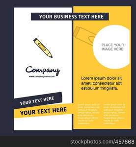 Marker Company Brochure Template. Vector Busienss Template
