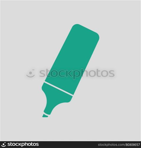 Marker icon. Gray background with green. Vector illustration.