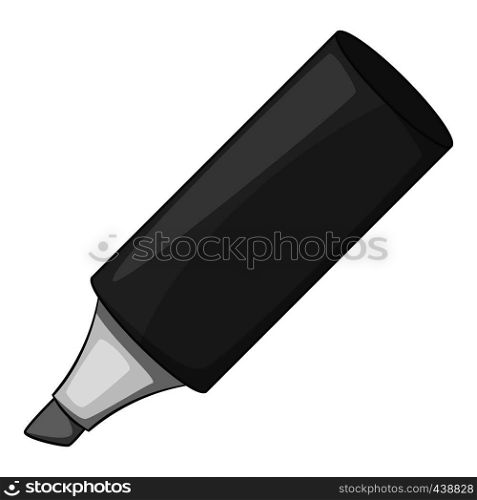 Marker icon in monochrome style isolated on white background vector illustration. Marker icon monochrome