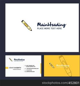 Marker Logo design with Tagline & Front and Back Busienss Card Template. Vector Creative Design