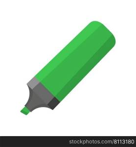 Marker pen icon. Highlighter pen. Vector illustration isolated on white background.