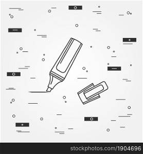 Marker pen Icon. Marker pen Icon Vector.Marker pen Icon Drawing. Marker pen Image. Marker pen Icon EPS - stock vector. Think line icon modern minimalistic design.