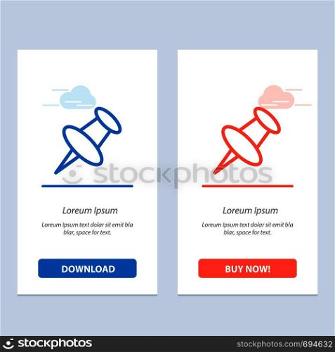 Marker, Pin, Mark Blue and Red Download and Buy Now web Widget Card Template