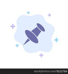 Marker, Pin, Mark Blue Icon on Abstract Cloud Background