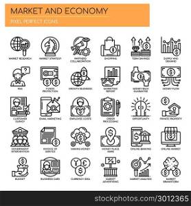 Market and Economy , Thin Line and Pixel Perfect Icons