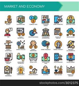Market and Economy , Thin Line and Pixel Perfect Icons