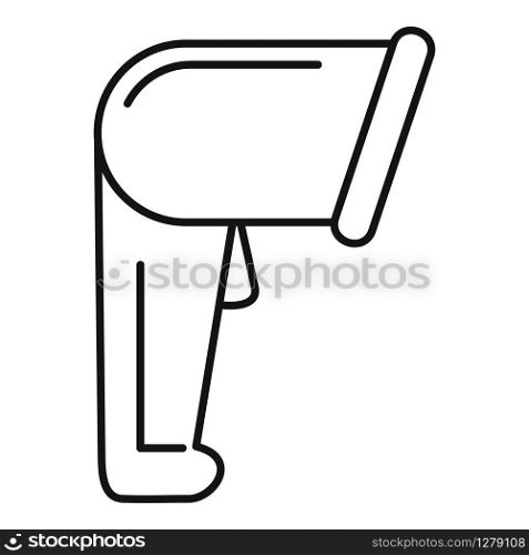 Market barcode scanner icon. Outline market barcode scanner vector icon for web design isolated on white background. Market barcode scanner icon, outline style