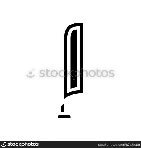 market flag glyph icon vector. market flag sign. isolated symbol illustration. market flag glyph icon vector illustration