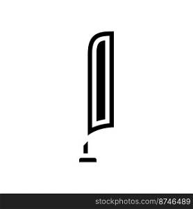 market flag glyph icon vector. market flag sign. isolated symbol illustration. market flag glyph icon vector illustration