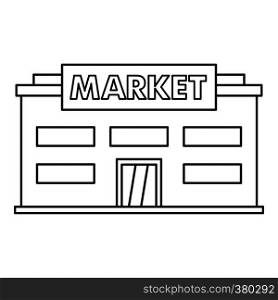 Market icon. Outline illustration of market vector icon for web. Market icon, outline style