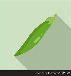 Market peas icon. Flat illustration of market peas vector icon for web design. Market peas icon, flat style