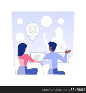 Market research isolated concept vector illustration. Group of diverse colleagues analyzing competitors, develop business strategy, startup funding, finance, raising money vector concept.. Market research isolated concept vector illustration.