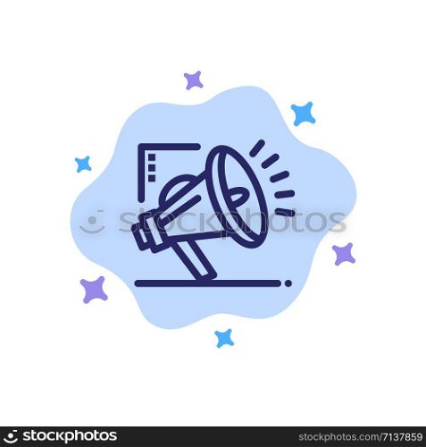 Marketing, Automation, Marketing Automation, Digital Blue Icon on Abstract Cloud Background