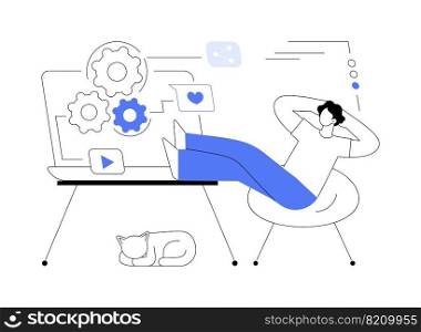 Marketing automation system abstract concept vector illustration. Open source automation, crm system, marketing software, automated advertise message, online platform dashboard abstract metaphor.. Marketing automation system abstract concept vector illustration.