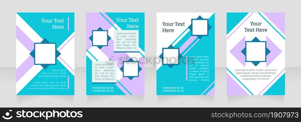 Marketing campaign blank brochure layout design. Raise awareness. Vertical poster template set with empty copy space for text. Premade corporate reports collection. Editable flyer paper pages. Marketing campaign blank brochure layout design