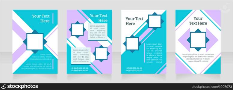 Marketing campaign blank brochure layout design. Raise awareness. Vertical poster template set with empty copy space for text. Premade corporate reports collection. Editable flyer paper pages. Marketing campaign blank brochure layout design