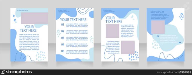 Marketing corporation promotion blank brochure layout design. Vertical poster template set with empty copy space for text. Premade corporate reports collection. Editable flyer paper pages. Marketing corporation promotion blank brochure layout design