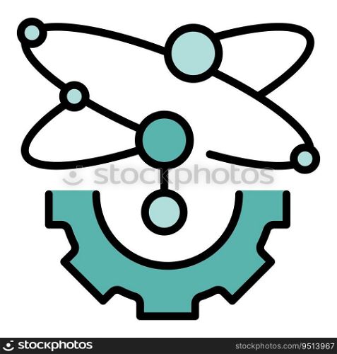 Marketing gear icon outline vector. Work process. Project business color flat. Marketing gear icon vector flat