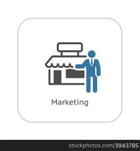Marketing Icon. Flat Design.. Marketing Icon. Flat Design. Business Concept. Isolated Illustration.