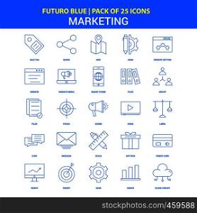 Marketing Icons - Futuro Blue 25 Icon pack