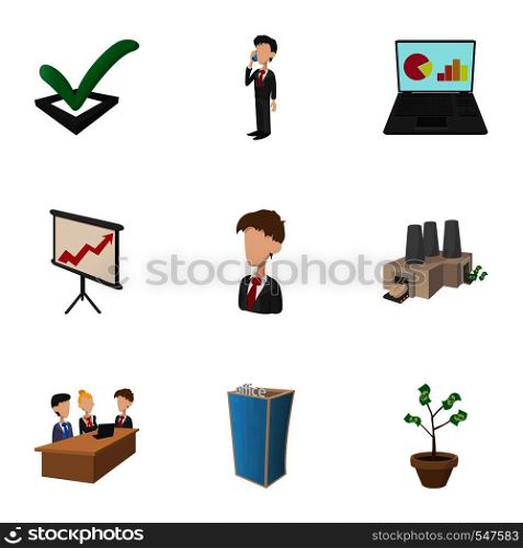Marketing icons set. Cartoon illustration of 9 marketing vector icons for web. Marketing icons set, cartoon style