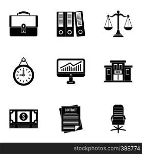Marketing icons set. Simple illustration of 9 marketing vector icons for web. Marketing icons set, simple style
