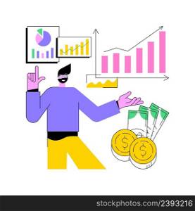 Marketing investment abstract concept vector illustration. Return on marketing investment, advertising c&aign budget, promotion expenses, accounting, business plan, ROMI abstract metaphor.. Marketing investment abstract concept vector illustration.