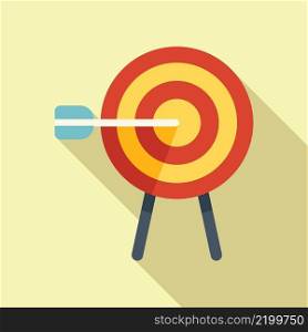 Marketing media target icon flat vector. Online strategy. Social service. Marketing media target icon flat vector. Online strategy