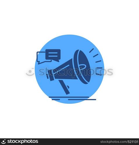 marketing, megaphone, announcement, promo, promotion Glyph Icon.. Vector EPS10 Abstract Template background