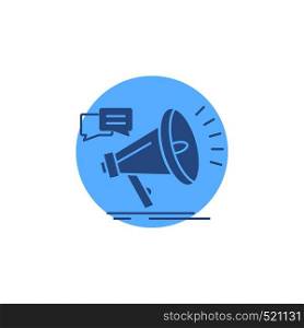 marketing, megaphone, announcement, promo, promotion Glyph Icon.. Vector EPS10 Abstract Template background