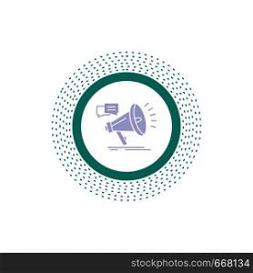 marketing, megaphone, announcement, promo, promotion Glyph Icon. Vector isolated illustration. Vector EPS10 Abstract Template background