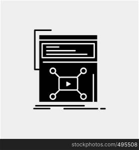 Marketing, page, video, web, website Glyph Icon. Vector isolated illustration. Vector EPS10 Abstract Template background