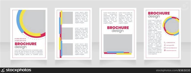 Marketing research blank brochure layout design. Promo agency. Vertical poster template set with empty copy space for text. Premade corporate reports collection. Editable flyer paper pages. Marketing research blank brochure layout design