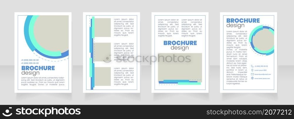 Marketing research white blank brochure layout design. Promo agency. Vertical poster template set with empty copy space for text. Premade corporate reports collection. Editable flyer paper pages. Marketing research white blank brochure layout design