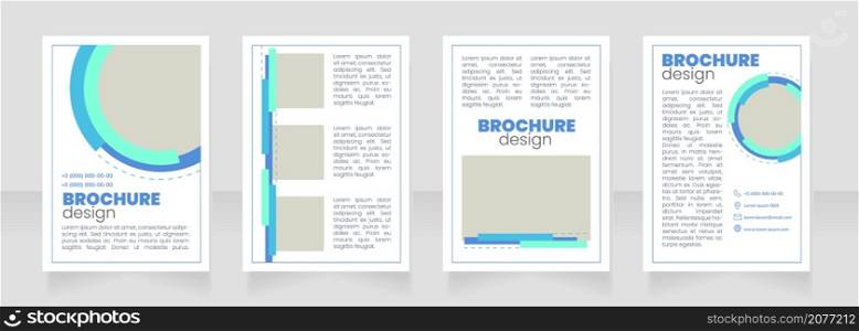 Marketing research white blank brochure layout design. Promo agency. Vertical poster template set with empty copy space for text. Premade corporate reports collection. Editable flyer paper pages. Marketing research white blank brochure layout design