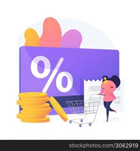Marketing strategy cartoon web icon. Loyalty business model, shopping discount offer, customer reward. Shop virtual currency, points exchanging. Vector isolated concept metaphor illustration. Loyalty program vector concept metaphor