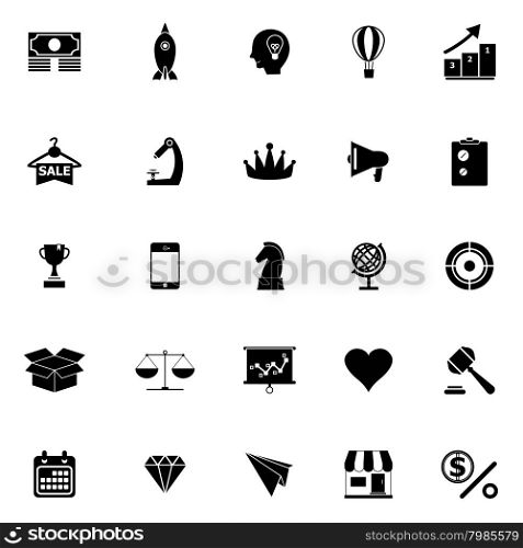 Marketing strategy icons on white background, stock vector