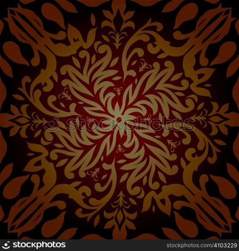 maroon and gold retro wallpaper design that seamlessly repeats