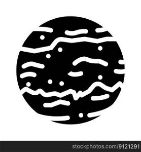 mars planet glyph icon vector. mars planet sign. isolated symbol illustration. mars planet glyph icon vector illustration