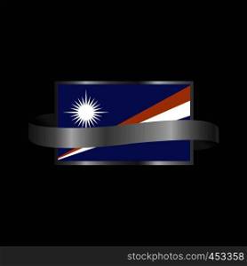 Marshall Islands flag Ribbon banner design