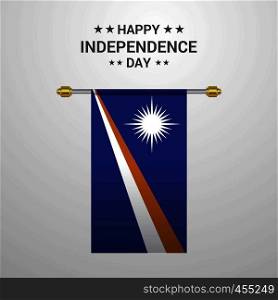 Marshall Islands Independence day hanging flag background