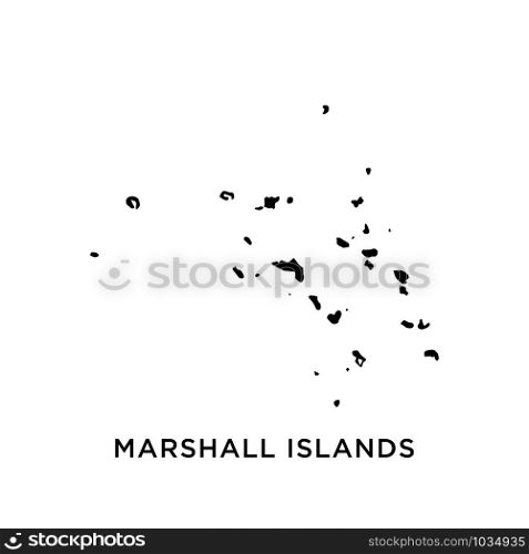 Marshall Islands map icon design trendy