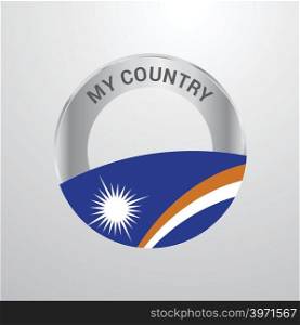 Marshall Islands My Country Flag badge