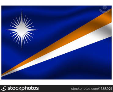 Marshall Islands National flag. original color and proportion. Simply vector illustration background, from all world countries flag set for design, education, icon, icon, isolated object and symbol for data visualisation