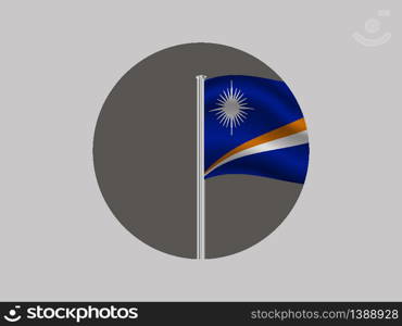 Marshall Islands National flag. original color and proportion. Simply vector illustration background, from all world countries flag set for design, education, icon, icon, isolated object and symbol for data visualisation