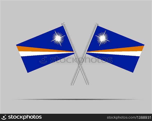 Marshall Islands National flag. original color and proportion. Simply vector illustration background, from all world countries flag set for design, education, icon, icon, isolated object and symbol for data visualisation