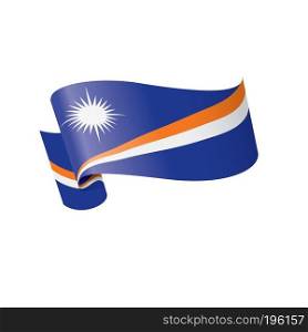 Marshall Islands national flag, vector illustration on a white background. Marshall Islands flag, vector illustration on a white background