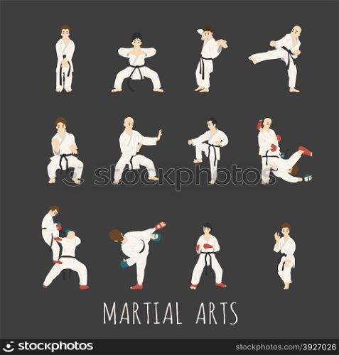 martial arts , eps10 vector format